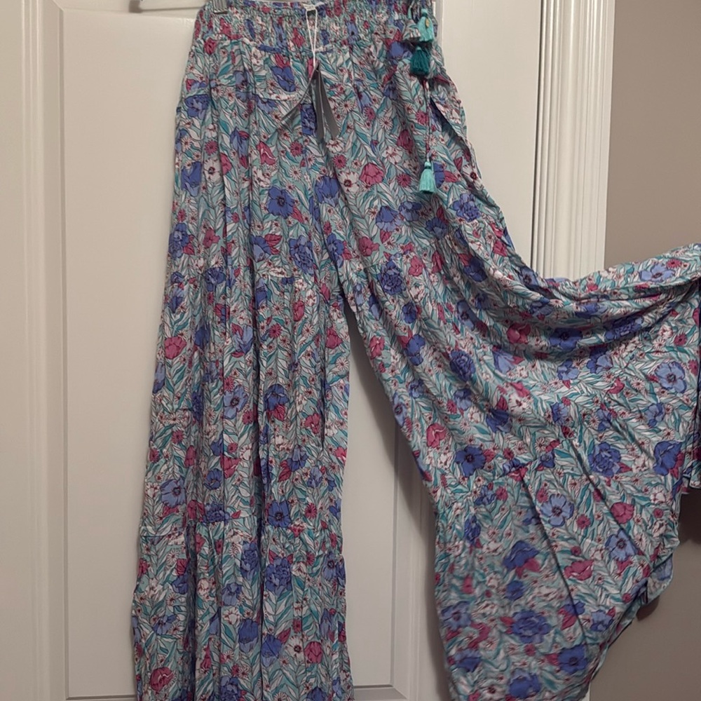 Poupette St. Barth’s wide leg floral pants